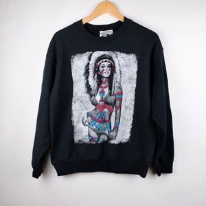 Riot Society Sweatshirt sz medium Black Crewneck
